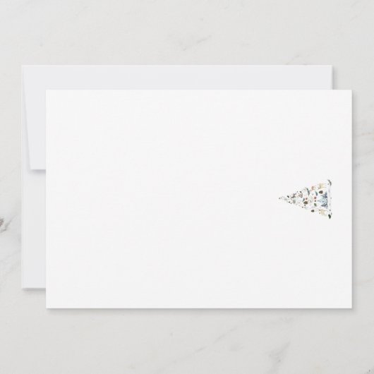 Woodland Forest Animal kerstboomkaart Bedankkaart (Achterkant)