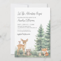 Woodland Forest Animals Adventure Baby Shower