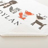 Woodland Forest Animals Baby Blanket Kawaii Cute Sherpa Deken (3/4)