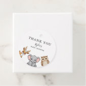 Woodland Forest Animals Baby Shower Bedankjes Labels (In situ)