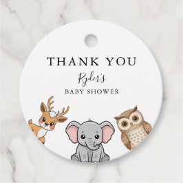 Woodland Forest Animals Baby Shower Bedankjes Labels