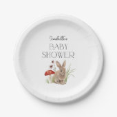 Woodland Forest Animals Baby shower Custom Papieren Bordje (Voorkant)