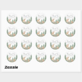 Woodland Forest Animals Baby shower Hartelijk dank Ronde Sticker (Vel)