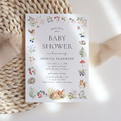 Woodland Forest Animals Baby Shower Invitation Aankondiging