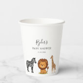 Woodland Forest Animals Baby Shower Papieren Bekers (Achterkant)