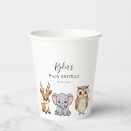 Woodland Forest Animals Baby Shower Papieren Bekers