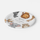 Woodland Forest Animals Baby Shower Papieren Bordje (Gekanteld)