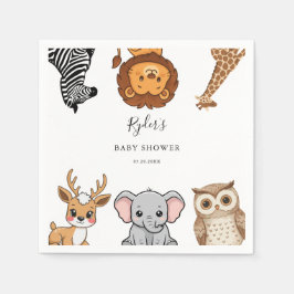 Woodland Forest Animals Baby Shower Servet