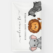 Woodland Forest Animals Baby Shower Spandoek (Verticaal)
