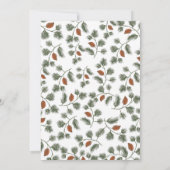 Woodland Forest Animals Baby Shower uitnodigingen (Achterkant)