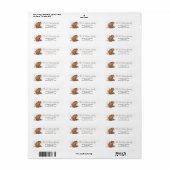 Woodland Forest Animals beer retouradreslabels Etiket (Full Sheet)