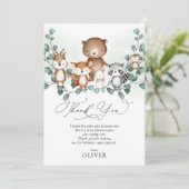 Woodland Forest Animals Birthday - Hartelijk dank (Staand voorkant)