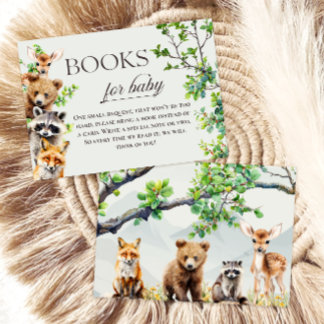 Woodland Forest Animals Books for Baby Card Informatiekaartje