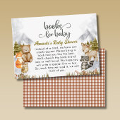 Woodland Forest Animals Books for Baby Shower Informatiekaartje