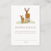 Woodland Forest Animals Diaper Raffle Informatiekaartje (Voorkant)