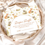 Woodland Forest Animals Diapper Raffle Informatiekaartje<br><div class="desc">A charming woodland design featuring softly illustrated forest animals like foxes, deer, and raccoons nestled among delicate greenery and subtle natural textures. The warm neutral palette paired with the elegant arched layout creates a cozy yet refined aesthetic that feels both playful and timeless, making it perfect for a nature-inspired baby...</div>