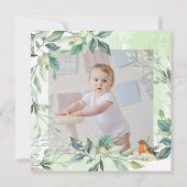 Woodland Forest Animals eerste verjaardag uitnodig Kaart (Achterkant)