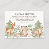 Woodland Forest Animals Gift Display Shower Informatiekaartje (Voorkant)