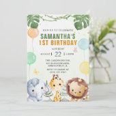 Woodland Forest Animals Party Kinderverjaardag Kaart (Staand voorkant)