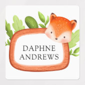 Woodland Forest Animals School Daycare Labels (Design 2)