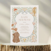 Woodland Forest Animals Waterverf Boy Baby shower Kaart