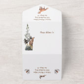 Woodland Forest Animals Wedding All In One Uitnodiging (Buitenkant)