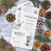 Woodland Forest Animals Wedding All In One Uitnodiging