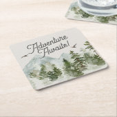 Woodland Forest avontuur wacht Kartonnen Onderzetters (Schuin)