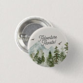 Woodland Forest avontuur wacht Ronde Button 3,2 Cm (Voorkant /achterkant)