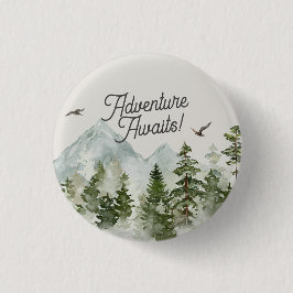 Woodland Forest avontuur wacht Ronde Button 3,2 Cm