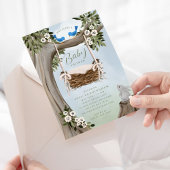 Woodland Forest Baby Basket Baby shower Kaart
