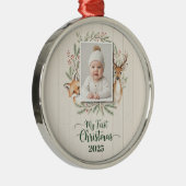Woodland Forest Baby’s First Christmas Ornament  (Rechts)