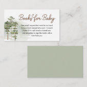Woodland Forest Baby shower Books Baby Informatiekaartje (Voorkant / Achterkant)