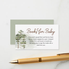 Woodland Forest Baby shower Books Baby Informatiekaartje