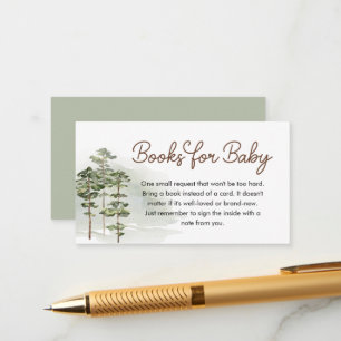 Woodland Forest Baby shower Books Baby Informatiekaartje