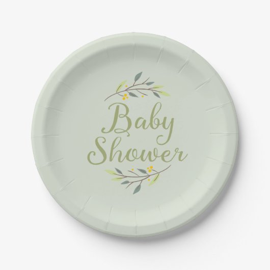Woodland Forest Baby shower Borden Papieren Bordje (Voorkant)