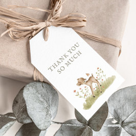 Woodland Forest Baby shower Dank je wel Cadeaulabel