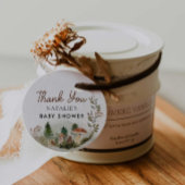 Woodland Forest Baby shower Dank u wel Bedankjes Labels