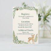 Woodland Forest Baby shower Enclosure Kaart (Staand voorkant)