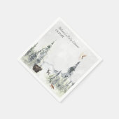 Woodland Forest Baby shower gepersonaliseerd Servet (Hoek)