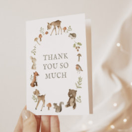 Woodland Forest Baby shower - Hartelijk dank