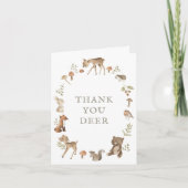 Woodland Forest Baby shower Hartelijk dank (Voorkant)
