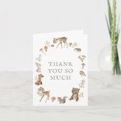 Woodland Forest Baby shower - Hartelijk dank (Voorkant)