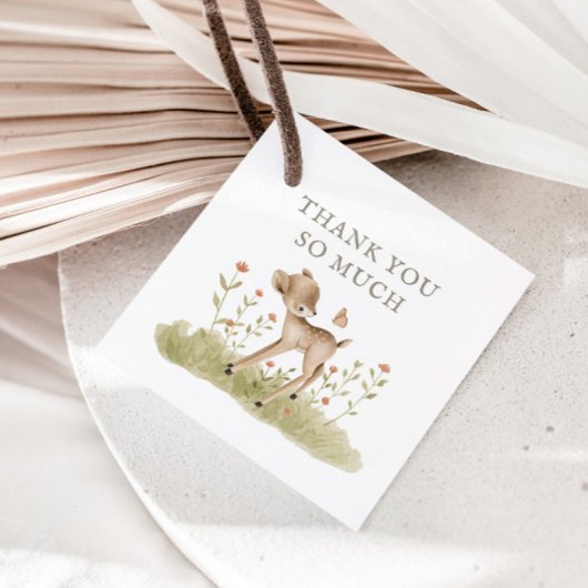 Woodland Forest Baby shower Hartelijk dank Bedankjes Labels