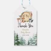 Woodland Forest Baby shower Hartelijk dank Cadeaulabel (Voorkant)