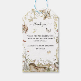 Woodland Forest | Baby shower Hartelijk dank Cadeaulabel