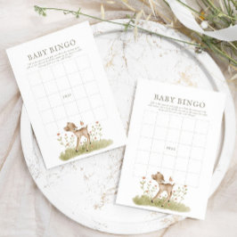 Woodland Forest Baby shower Herten Baby Bingogame