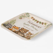 Woodland Forest Baby Shower Papieren Bordje (Gebogen)