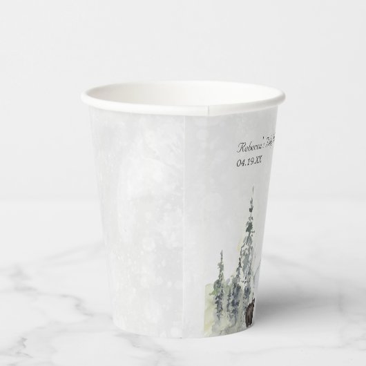 Woodland Forest Baby shower Personalized  Papieren Bekers (Rechts)