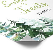 Woodland Forest Baby shower Sweet Treats Sign Poster (Hoek)